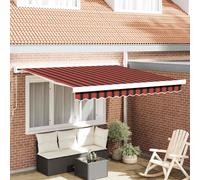 vidaXL Toldo retráctil Rojo y Negro 350 x 250 cm Lona y Aluminio