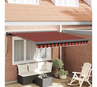 vidaXL Toldo retráctil Rojo y Negro 350 x 250 cm Lona y Aluminio