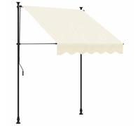 vidaXL Toldo retráctil tela y acero – Crema 200x115 cm – Protección UV