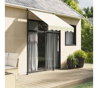 vidaXL Toldo retráctil tela y acero crema 200x115 cm