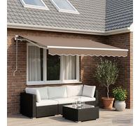 vidaXL. Toldo retráctil color taupe, 400 x 300 cm, de poliéster