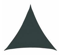 vidaXL Toldo Vela 2 x 2 x 2 m HDPE Triangular Verde Oscuro