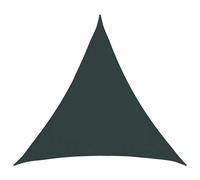 vidaXL Toldo Vela 2 x 2 x 2 m HDPE Triangular Verde Oscuro