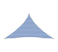 vidaXL Toldo Vela 3,5 x 3,5 x 4,9 m HDPE Triangular Azul y Blanco