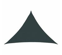 vidaXL Toldo Vela 7 x 5 x 5 m HDPE Triangular Verde Oscuro