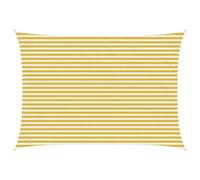 vidaXL Toldo Vela Rectangular 3,5 x 5 m HDPE Amarillo y blanco