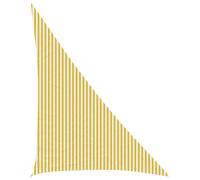 vidaXL Toldo Vela Triangular 4 x 5 x 6,8 m HDPE Amarillo y blanco
