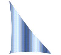 vidaXL Toldo Vela Triangular 4 x 5 x 6,8 m HDPE Azul y Blanco