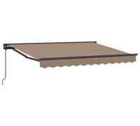 vidaXL. Toldos enrollables manuales, color taupe, 5 x 3,5 metros