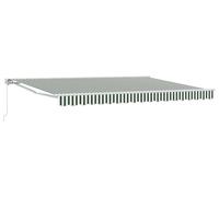 vidaXL. Toldos enrollables manuales, color verde y blanco, 4 x 3 metros
