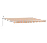 vidaXL. Toldos retráctiles eléctricos, disponibles en azul, naranja y blanco, de 4 x 3,5 metros