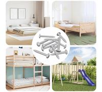 vidaXL Tornillos de Madera 8451 uds. Plateado Acero