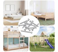 vidaXL Tornillos de Muebles 1600 uds. Plateado Acero
