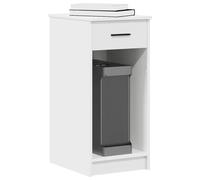 vidaXL Torre de ordenador con cajón blanco 35x45x77 cm