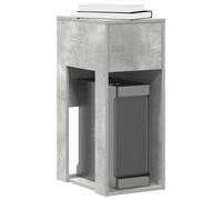 vidaXL Torre de ordenador con cajón gris cemento 30x44x74 cm