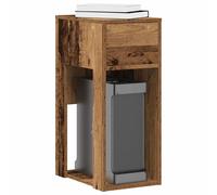 vidaXL Torre de ordenador con cajón madera vieja 30x44x74 cm