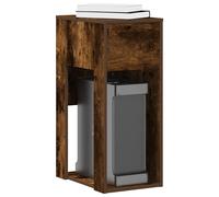 vidaXL Torre de ordenador con cajón roble ahumado 30x44x74 cm