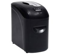 vidaXL Trituradora de papel 10 hojas microcorte negra
