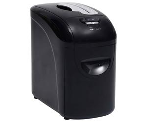 vidaXL Trituradora de papel 10 hojas microcorte negra
