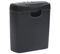 vidaXL Trituradora de papel cortadas en tiras 6 hojas negro