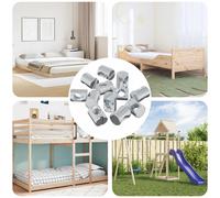 vidaXL Tuerca de Barril 3462 pcs Plateado M6 x 13 mm Hierro