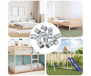 vidaXL Tuerca de Barril 3462 pcs Plateado M6 x 13 mm Hierro