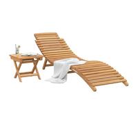 vidaXL Tumbona 2 pcs Marrón 198 x 55 x 58,5 cm Madera de Teca Maciza, Tumbona de Teca Moderna, sillón Plegable, Asiento de relajación, Muebles para Patio y terraza