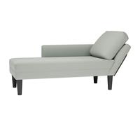 vidaXL Tumbona almohada y reposabrazo derecho terciopelo gris claro