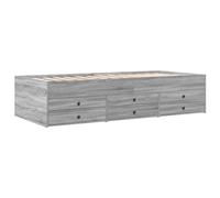 vidaXL Sofá cama con cajones sin colchón Gris Sonoma 90x190 cm