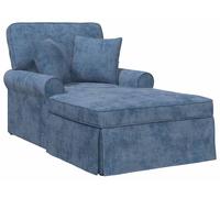 vidaXL: Tumbona con reposapiés y cojín, color azul, 157 x 91 x 91 cm, modelo ARES