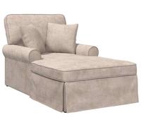 vidaXL: Tumbona con reposapiés y cojín, color beige, 157 x 91 x 91 cm, modelo ARES