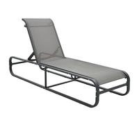 vidaXL Tumbona de aluminio y textilene