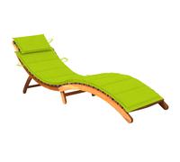 vidaXL Tumbona de jardín con cojín madera maciza de acacia