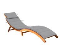 vidaXL Tumbona de jardín con cojín madera maciza de acacia