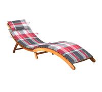 vidaXL Tumbona de jardín con cojín madera maciza de acacia
