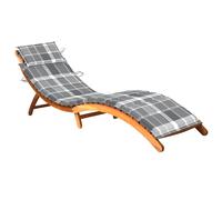 vidaXL Tumbona de jardín con cojín madera maciza de acacia