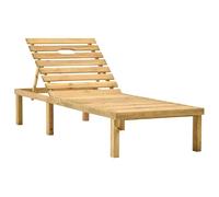 vidaXL Tumbona de jardín de madera de pino impregnada en modelo Con mesa/Sin mesa | estructura resistente ideal para salón dormitorio o estudio