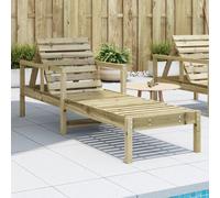 vidaXL Tumbona de madera de pino impregnada 199,5x62x55 cm