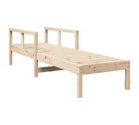 Vidaxl Tumbona de Madera Maciza 199,5x62x55 Cm Pino Natural Natural pine