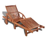 vidaXL Tumbona de madera maciza de acacia
