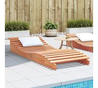 vidaXL Tumbona de madera maciza de pino marrón cera 205x80x31,5 cm