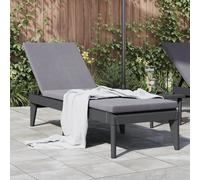 vidaXL Tumbona de PP gris antracita 186x60x29 cm