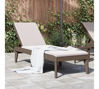 vidaXL Tumbona de PP marrón 186x60x29 cm