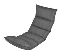 vidaXL Tumbona de suelo plegable de tela gris