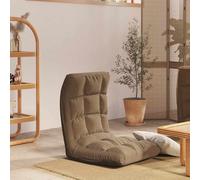 vidaXL Tumbona de suelo plegable de tela gris taupe