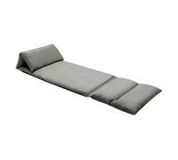 Vidaxl tumbona de suelo plegable microfibra gris oscuro