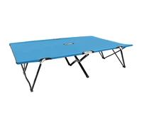 vidaXL Tumbona doble plegable acero azul