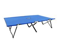 vidaXL Tumbona doble plegable acero azul