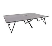 Vidaxl Tumbona Doble Plegable de Acero Azul Marino/Negro/Rojo - Ideal para Jardín/playa/piscina/terraza Gray