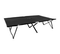 Vidaxl Tumbona Doble Plegable de Acero Azul Marino/Negro/Rojo - Ideal para Jardín/playa/piscina/terraza Black